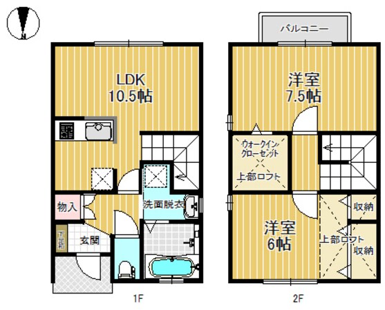 プランドールNAKAJIMA　2号館の物件間取画像